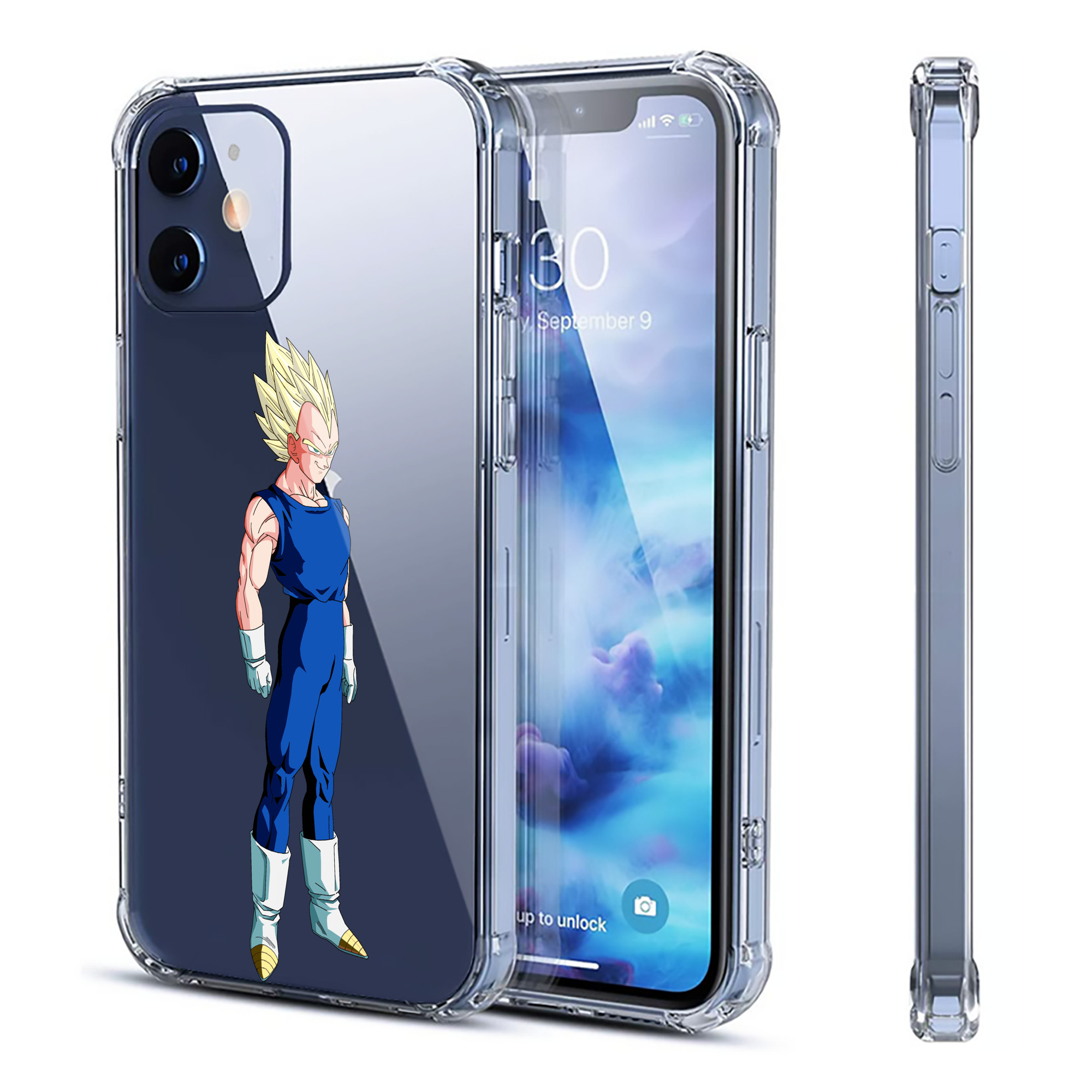 （画像用） ドラゴンボール ベジータ四世（Bejīta Yonsei）DRAGON BALL Vegeta IV 【iPhone 12シリーズ対応】透明スマホケース（クリアソフトケース）